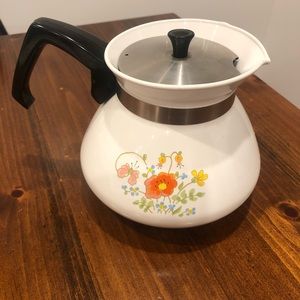 Vintage Corningware wildflower 6c teapot